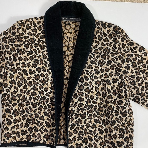 New identity Vintage Tapestry Leopard Jacket SZ L - Picture 5 of 6